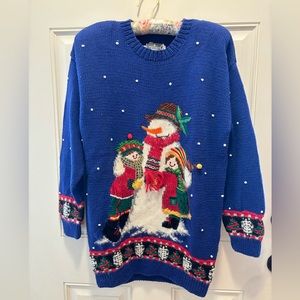 Long vintage Christmas sweater